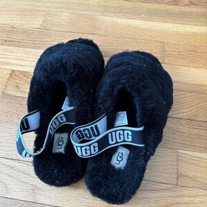 UGG Black Fuzzy Footwear